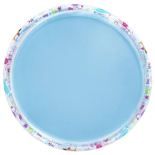 Oppustelig børnepool med regnbuemotiv og 3 oppustelige ringe, 152 x 30 cm – Bestway