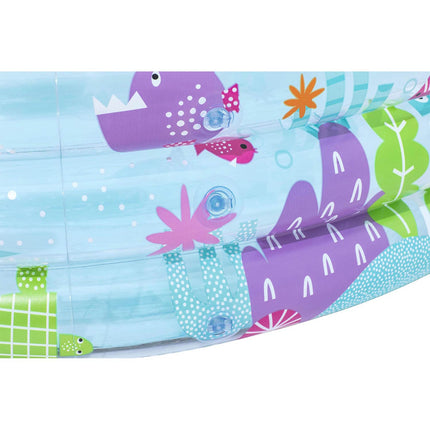 Oppustelig børnepool med regnbuemotiv og 3 oppustelige ringe, 152 x 30 cm – Bestway