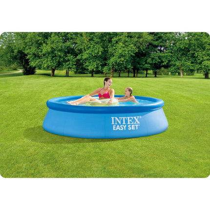 Bassin med oppustelig ring 244 x 61 cm med filterpumpe og 16-i-1 tilbehørssæt – Intex