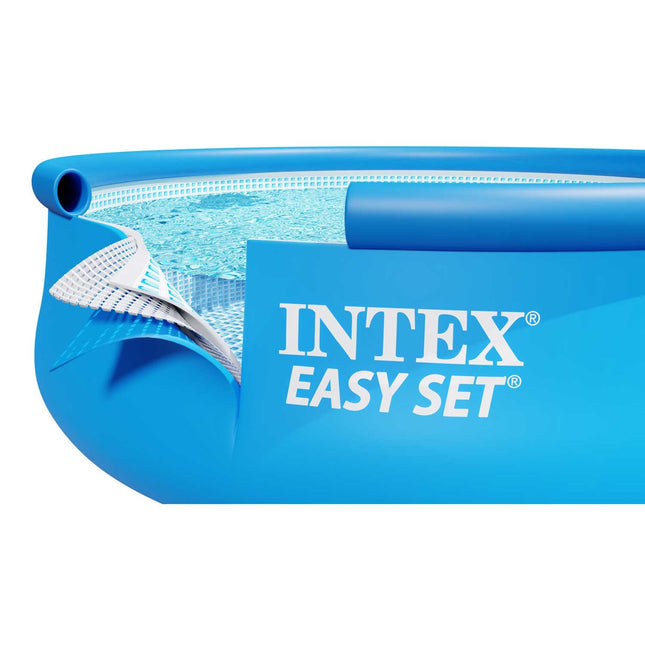 Bassin med oppustelig ring 244 x 61 cm med filterpumpe og 16-i-1 tilbehørssæt – Intex