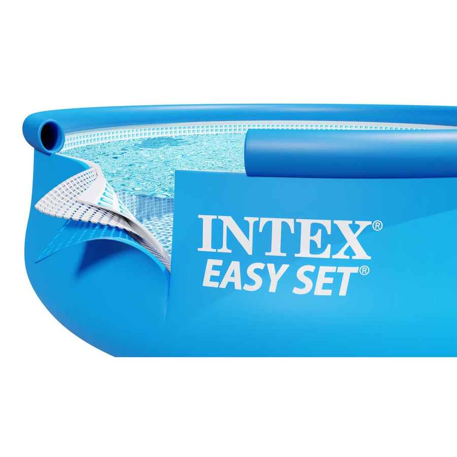 Bassin med oppustelig ring 244 x 61 cm med filterpumpe og 16-i-1 tilbehørssæt – Intex