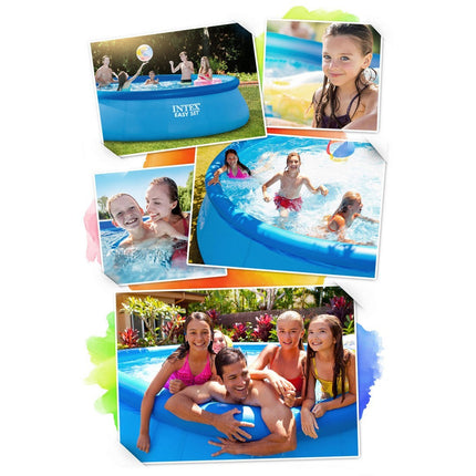 Bassin med oppustelig ring 244 x 61 cm med filterpumpe og 16-i-1 tilbehørssæt – Intex