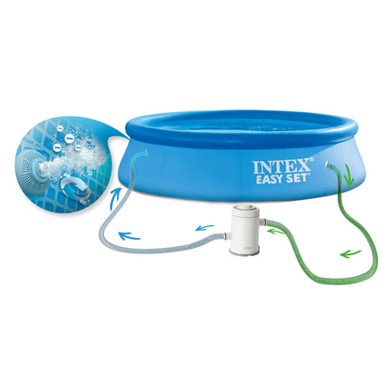 Udvidelsespool 244 x 61 cm med pumpe - Perfekt til haven og sommerens sjov