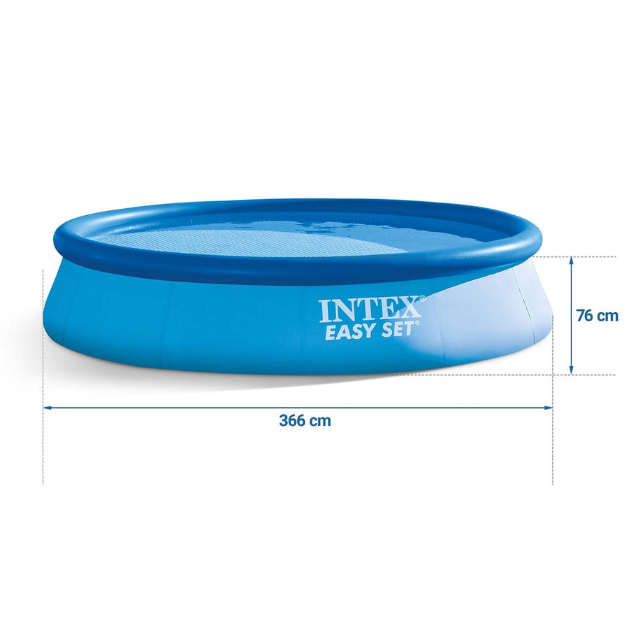 Udvidelsespool 366 x 76 cm med pumpe - Perfekt til haven og sommerens sjov