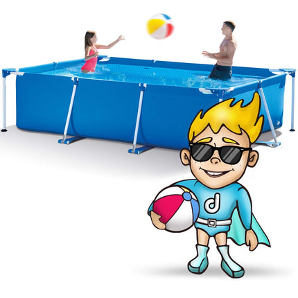 Rektangulær havepool 260 x 160 x 65 cm - Nem opsætning til sommerens sjov