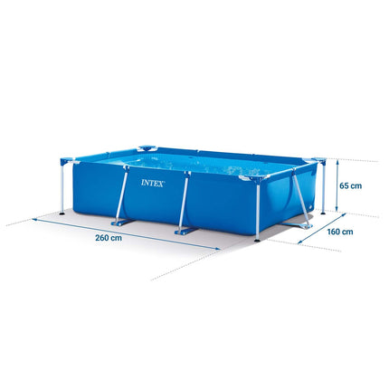 Rektangulær havepool 260 x 160 x 65 cm - Nem opsætning til sommerens sjov