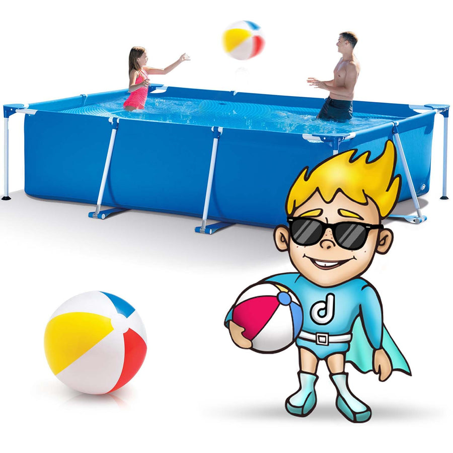 Rammehavepool 260 x 160 cm - Komplet sæt med tilbehør til en sjov og afslappende sommer i haven