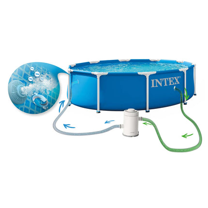 Rammebassin 305 x 76 cm med filterpumpe – 9-i-1 sæt, model 2026 – Intex