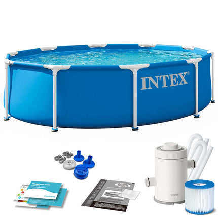 Rammebassin 305 x 76 cm med filterpumpe – 9-i-1 sæt, model 2026 – Intex