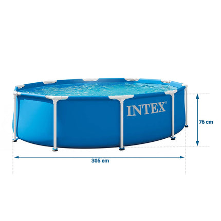 Rammebassin 305 x 76 cm med filterpumpe – 9-i-1 sæt, model 2026 – Intex