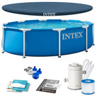 Rammebassin 305 x 76 cm med filterpumpe og afdækning – Intex