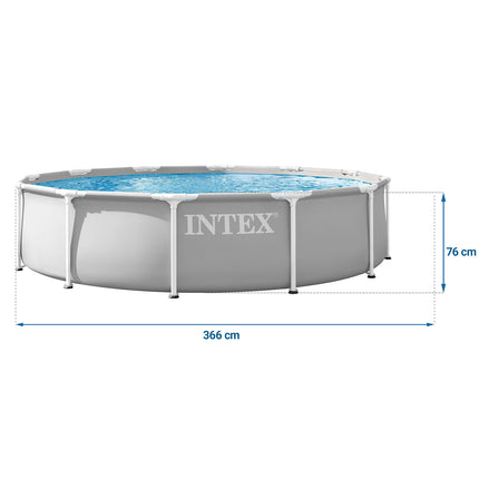 Rammebassin 366 x 76 cm med filterpumpe – Intex