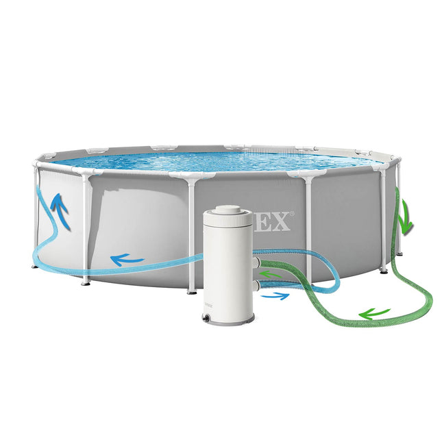 Rammebassin 366 x 99 cm med filterpumpe og stige – Intex