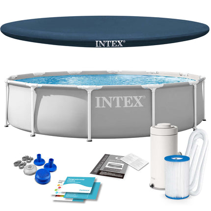 Rammebassin 366 x 76 cm med filterpumpe og overtræk – Intex