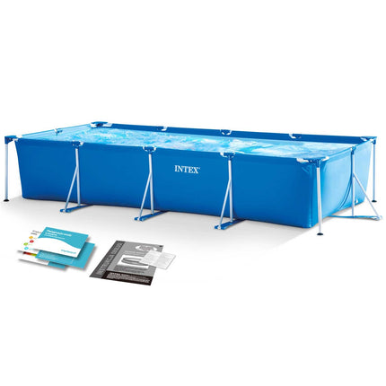 Rektangulær rammepool 450 x 220 x 84 cm - Ideel til haven for sjov og afslapning om sommeren