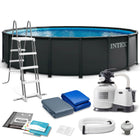 Rammebassin Ultra XTR 732 x 132 cm med sandfilterpumpe, metalstige, bundlag og afdækning – Intex