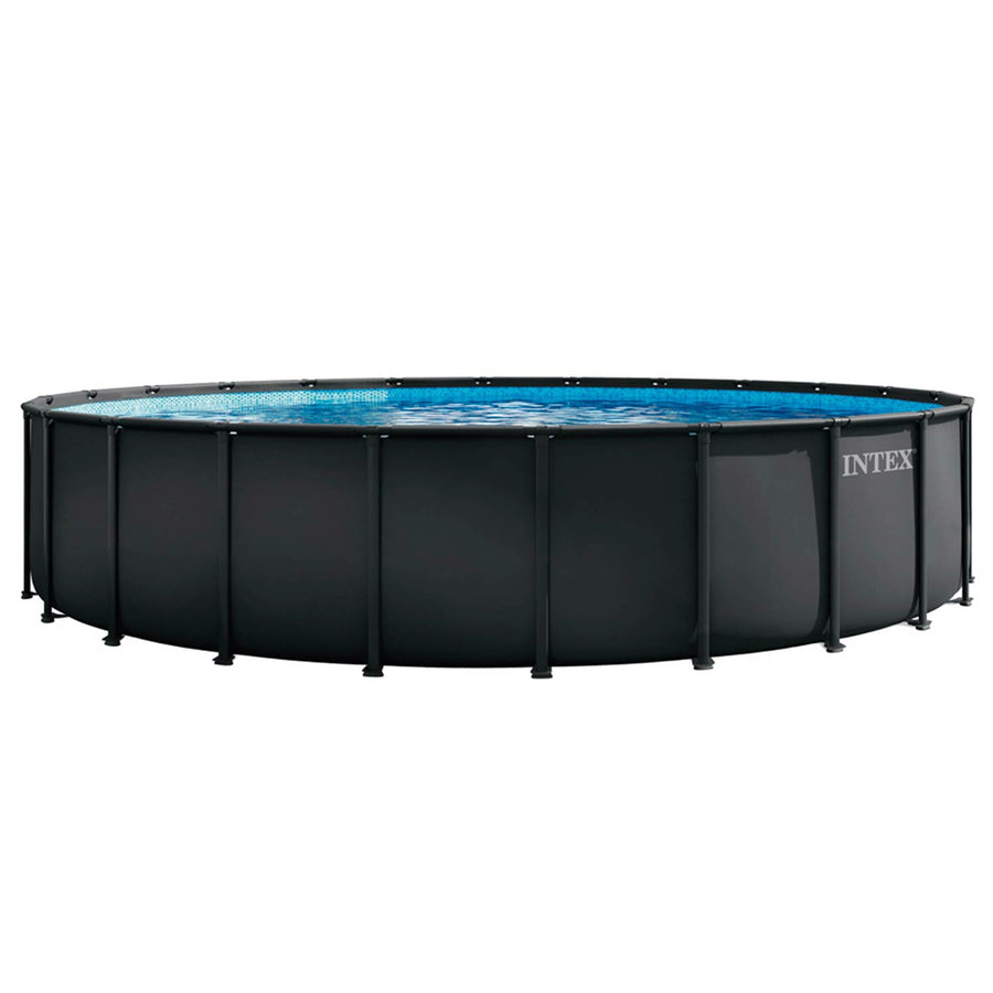 Rammebassin Ultra XTR 732 x 132 cm med sandfilterpumpe, metalstige, bundlag og afdækning – Intex
