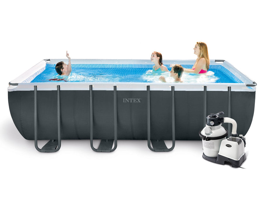 Familie Swimmingpool 549 x 274 x 132 cm - Komplet Sæt med 18 Tilbehør