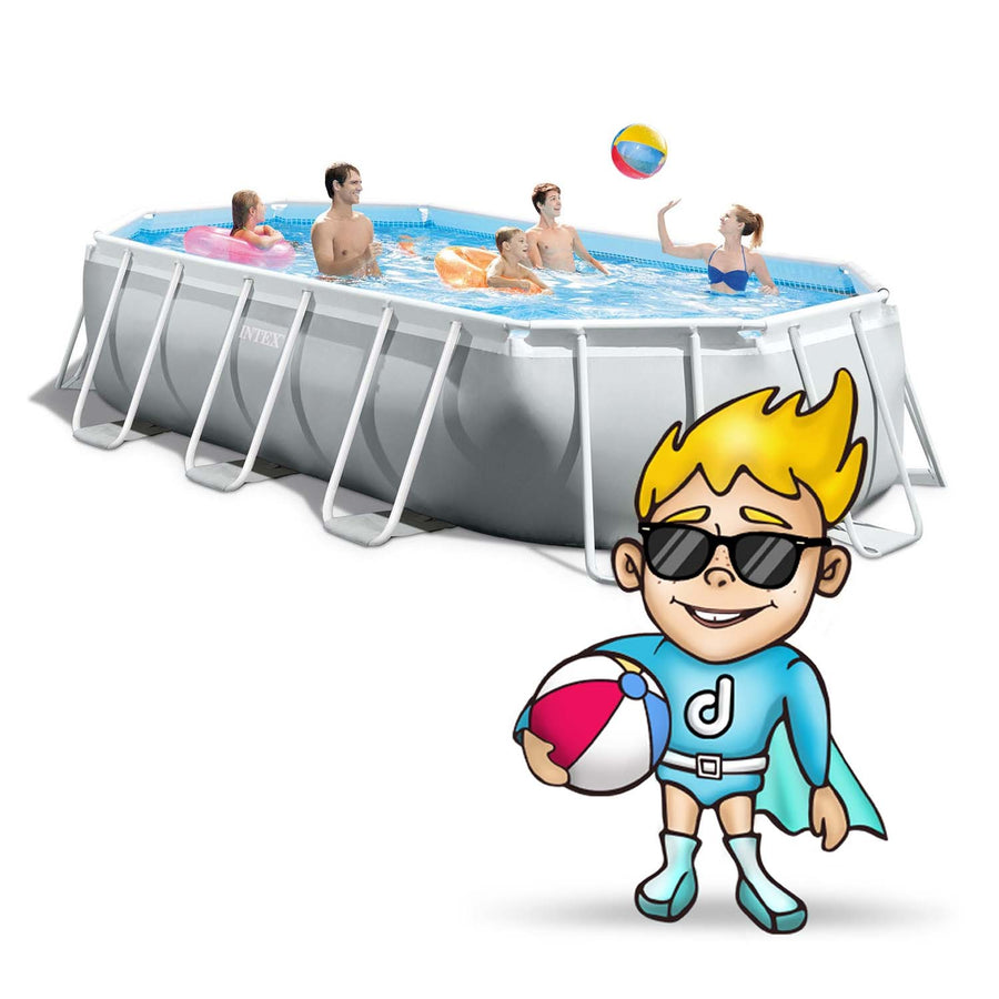 Rammehavepool 503 x 274 x 122 cm med komplet tilbehør og gratis boblefremstillingssæt - perfekt til familien!