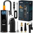 Kompakt minikompressor til dækopumpning og nødhjælp i bilen, motorcyklen og cyklen