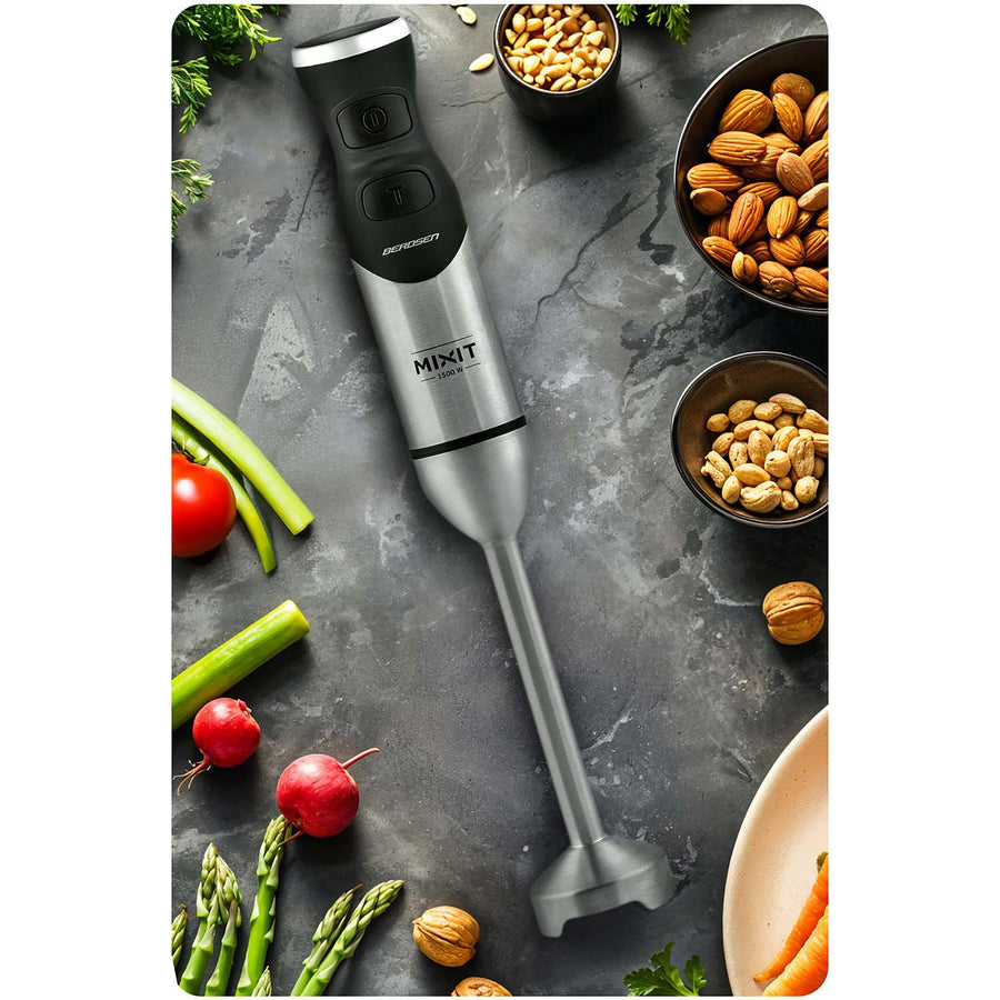 1500W multifunktionel blender med tilbehør til smoothies, supper og saucer