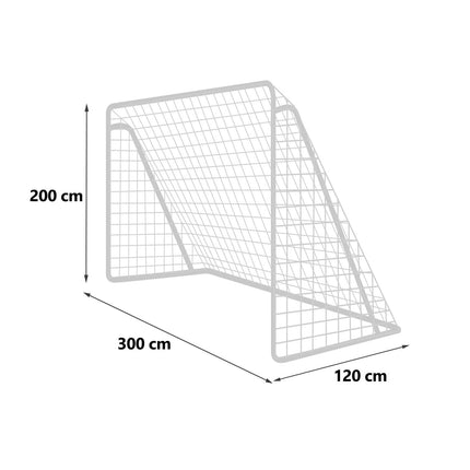 Fodboldmål 300 x 200 cm - Stabilt og let at flytte til udendørs leg