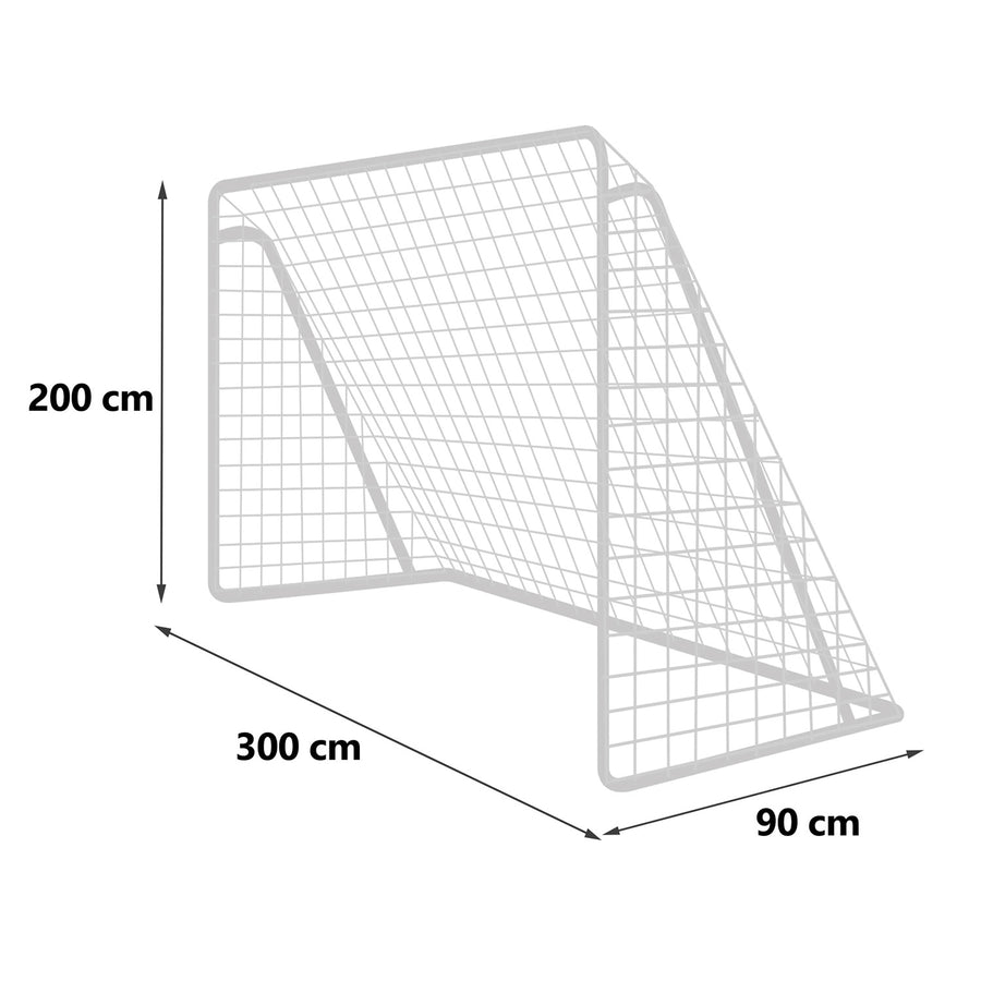Fodboldmål 300 x 200 cm - Stabilt og let at transportere til udendørs leg