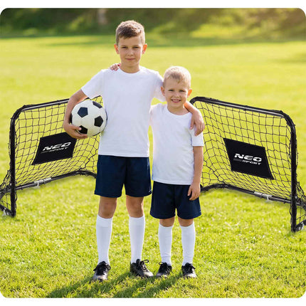 Fodboldmål til børn 60 x 45 x 25 cm – sæt med 2 mål, bold og pumpe, til ude og inde