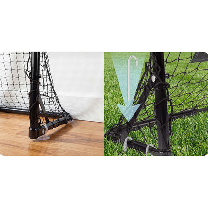 Fodboldmål til børn 60 x 45 x 25 cm – sæt med 2 mål, bold og pumpe, til ude og inde