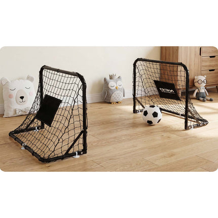 Fodboldmål til børn 60 x 45 x 25 cm – sæt med 2 mål, bold og pumpe, til ude og inde