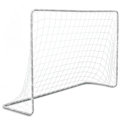 Fodboldmål til børn 183 x 122 x 61 cm – sæt med 2 stk. med stålstel, PE-net og jordpløkke