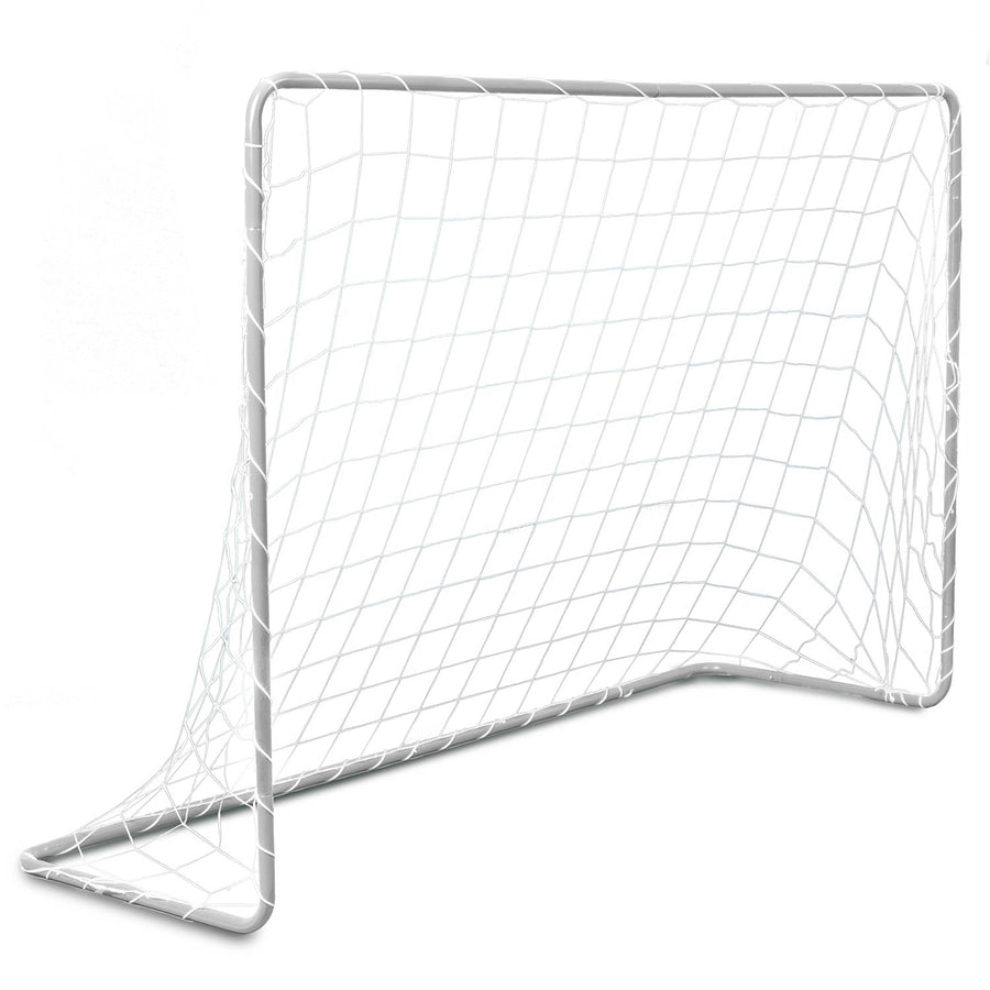 Fodboldmål til børn 183 x 122 x 61 cm – sæt med 2 stk. med stålstel, PE-net og jordpløkke