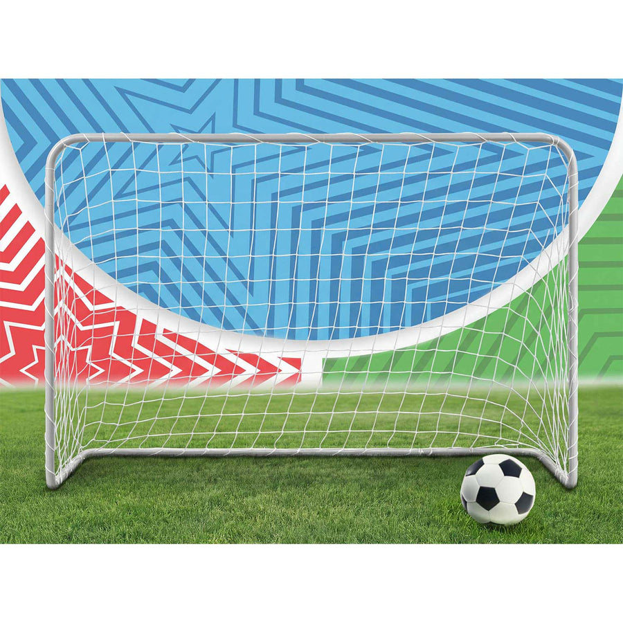 Fodboldmål til børn 183 x 122 x 61 cm – sæt med 2 stk. med stålstel, PE-net og jordpløkke