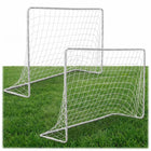 Fodboldmål til børn 183 x 122 x 61 cm – sæt med 2 stk. med stålstel, PE-net og jordpløkke