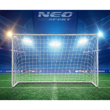 Fodboldmål til børn 183 x 122 x 61 cm – sæt med 2 stk. med stålstel, PE-net og jordpløkke