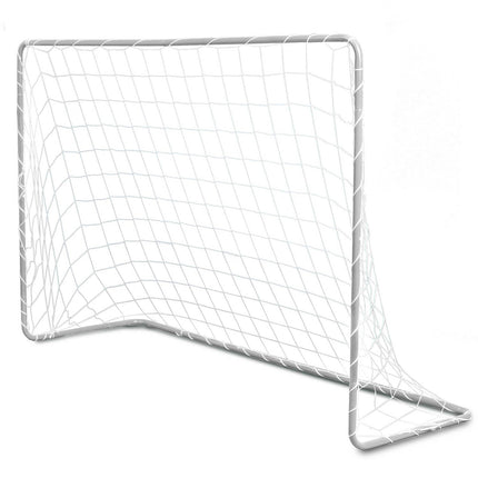 Fodboldmål til børn 183 x 122 x 61 cm – sæt med 2 stk. med stålstel, PE-net og jordpløkke