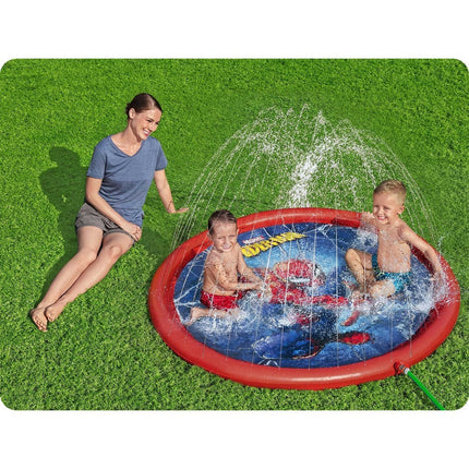 Oppustelig børnebassin med Spider-Man design og springvand - 165 cm