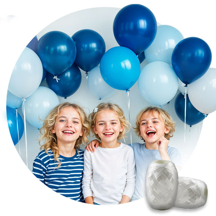 Heliumtank 0,20 m3 med 30 balloner og bånd til festlige anledninger