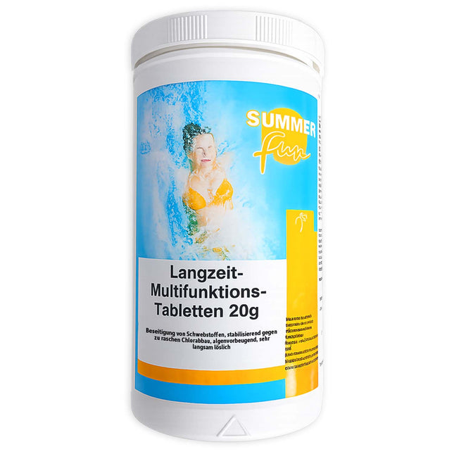 Multifunktionelle klortabletter til pool 20 g, 1 kg – langtidsvirkende, algeforebyggende, flokkulerende