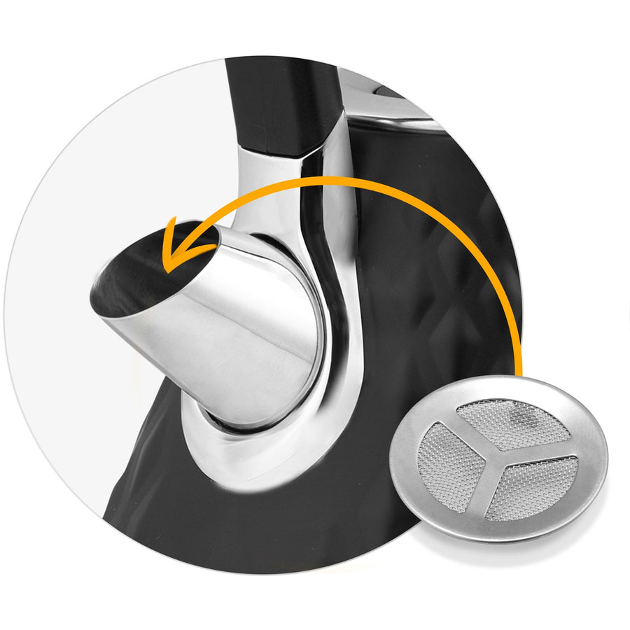 Elkedel 1,7L med ergonomisk design og 360° drejelig base - perfekt til hjemmet