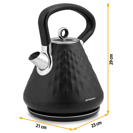Elkedel 1,7L med ergonomisk design og 360° drejelig base - perfekt til hjemmet