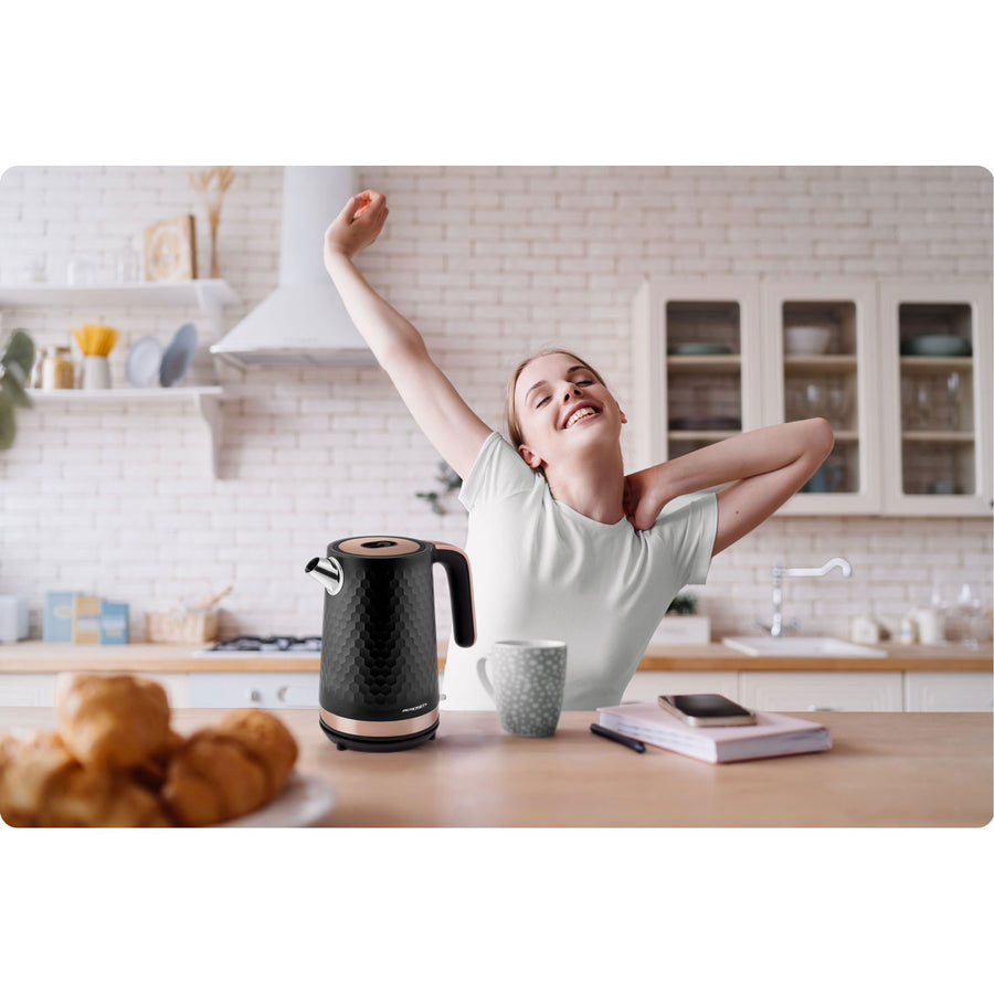Elkedel 1,7L med Aftageligt Låg og Metalhus - Ergonomisk Design til Hjemmet