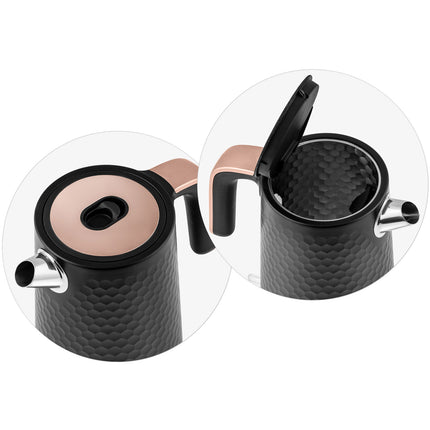 Elkedel 1,7L med Aftageligt Låg og Metalhus - Ergonomisk Design til Hjemmet