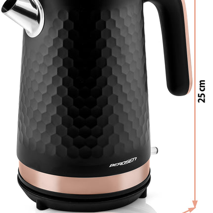Elkedel 1,7L med Aftageligt Låg og Metalhus - Ergonomisk Design til Hjemmet