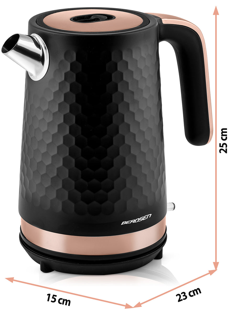 Elkedel 1,7L med Aftageligt Låg og Metalhus - Ergonomisk Design til Hjemmet