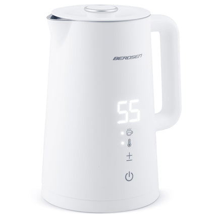 Elkedel med temperaturindstillinger og berøringspanel - 1,7 liter, hvid