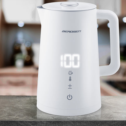 Elkedel med temperaturindstillinger og berøringspanel - 1,7 liter, hvid