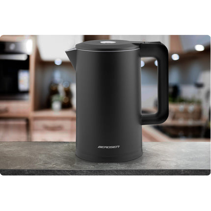 Minimalistisk elkedel 1,7L i rustfrit stål - Perfekt til hverdagens behov