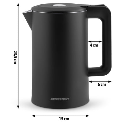 Minimalistisk elkedel 1,7L i rustfrit stål - Perfekt til hverdagens behov