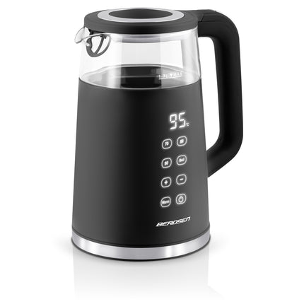Elkedel med temperaturindstillinger og berøringspanel - 1,7 liter, sort